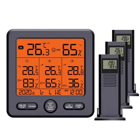 TS-6210 3 In 1 Wireless Indoor Outdoor Thermometer For Weather Station digital weather ...