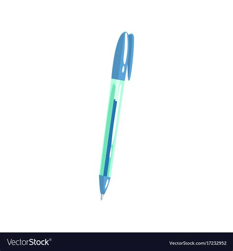 Blue Ballpoint Pen Office Tool Cartoon Royalty Free Vector