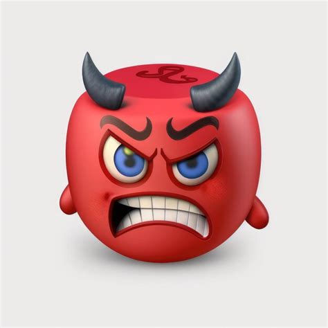 Premium AI Image | expressive emoticon face demon emoji