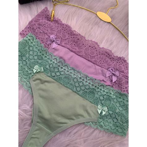 Kit Calcinhas Fio Duplo Poliamida Cos Alto Conforto Dia A Dia Lingerie Feminina Shopee Brasil