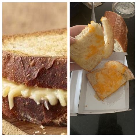 A Panera Bread 4 Cheese Grilled Cheese Rexpectationvsreality