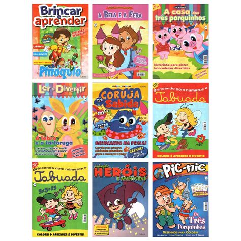 Kit Revistas Infantil Pintar Colorir E Atividades Shopee Brasil