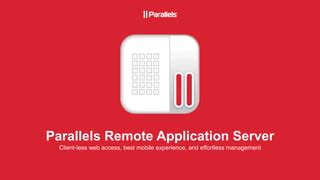 Parallels Ras Application Virtualization Vdi Solution Ppt