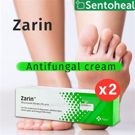 Zarin 2 Antifungal Cream 15g X 2 Tubes Bundle Of 2 Shopee Singapore