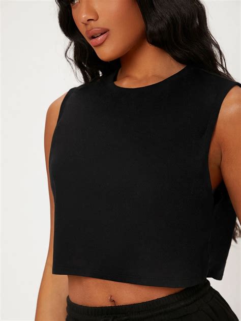 Basics Top Tank Corto Unicolor Negro Colombia