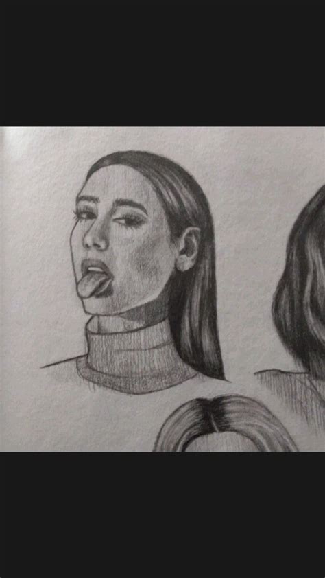 Dua Lipa Pencil Sketch Process Face Drawing Girl Sketch Drawing