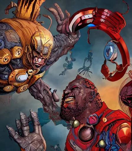 Tim Burtons Style Avengers By Alex Pardee And Nekro Stable Diffusion