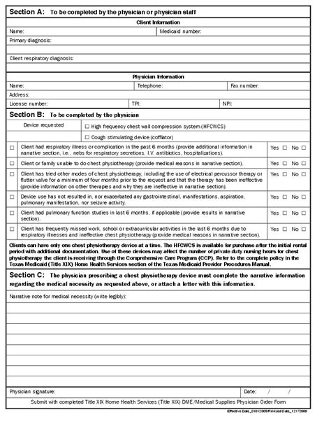 Medical Necessity Form Templates Free Printable