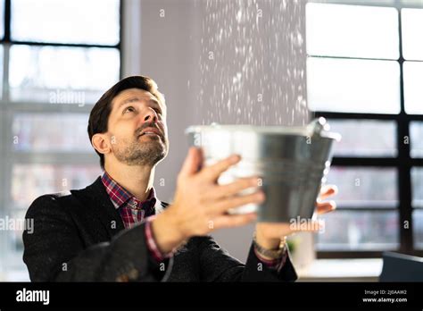 Water Flood And Pipe Leak In House Stock Photo - Alamy