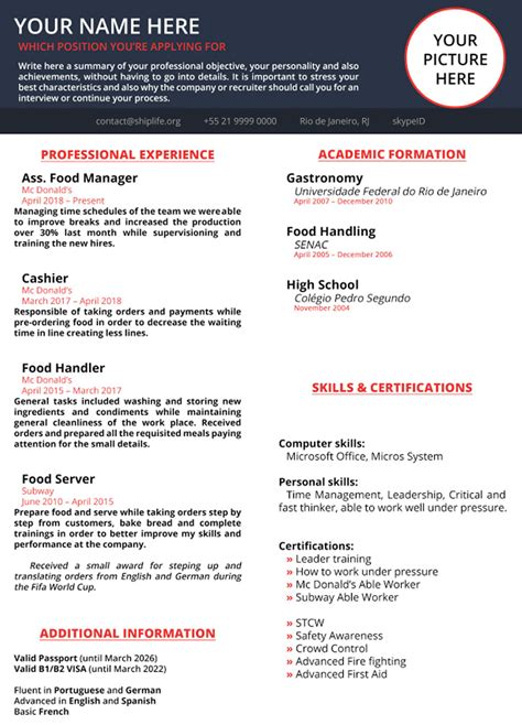 Seafarer Resume Format Download Wickmoms