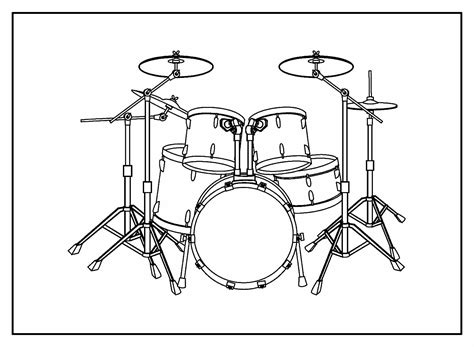 Desenho De Bateria Para Colorir - Desenhos de Bateria para colorir - Bora Colorir