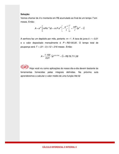 Aula 07 aplicações de integrais definidas ii PDF