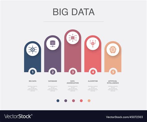 Big Data Database Data Aggregation Algorithm Vector Image