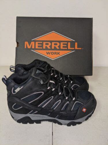 Merrell Mens Moab Vertex Mid Waterproof Composite Toe Work Boot Sz 115 Wide Ebay