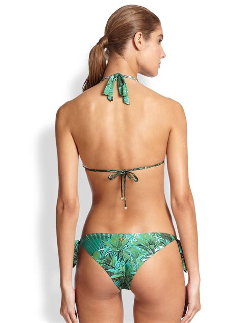 Lyst Roberto Cavalli Two Piece Papeete Bikini In Green