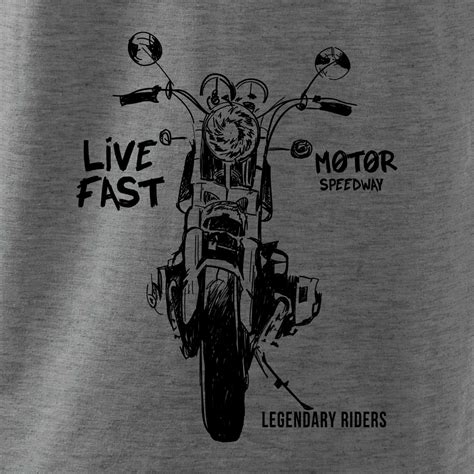 Motorka Kresba Live Fast T Lko P Nsk Core Myshirt Cz