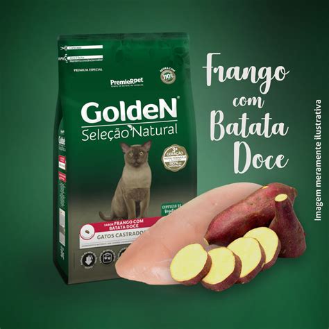 Ra O Golden Sele O Natural Para Gatos Castrados Sabor Frango