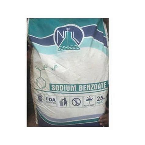 Powder Sodium Benzoate Pharma Grade Packaging Type Bag Packaging