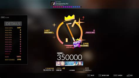 Djmax Respect V Disappearing Act B Sc Perfect Youtube