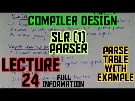 Slr Parser Slr Parser With Parse Table Example Slr Parser Easy Trick