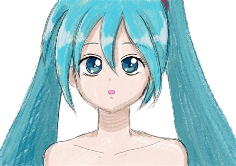 初音ミク「初音ミクいつも通りの雑に描いた初音ミク 」くらうん🤤ℂℝ𝕆𝕎ℕのイラスト