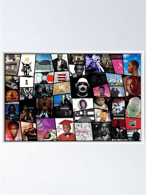 Hip Hop Rap Album Cover Collage Poster Poster For Sale By Muatarts