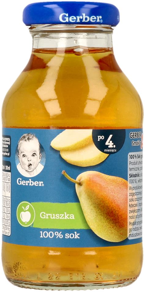 NESTLÉ GERBER sok 100 Gruszka po 4 m cu 200 ml Drogeria Rossmann pl