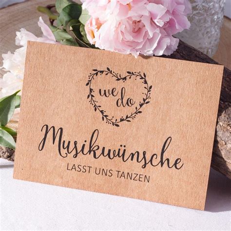 18 Musikwunschkarten Vintage für Hochzeit hier bestellen