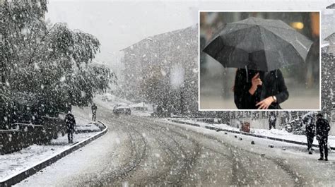 HAVA DURUMU Kar kapıda sıcaklıklar düşüyor Meteoroloji den 5 il için