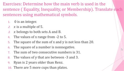 Solved Exercises Determine How The Main Verb Is Used In The Sentence