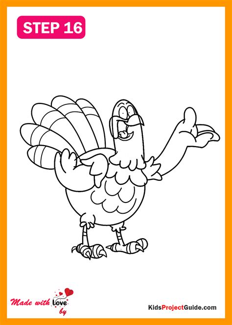 How To Draw A Cartoon Turkey: Easy Step By Step Guide