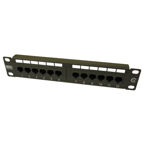 Ad Tek Products 1u CAT 5E 12 Port 10 Inch Patch Panel Ad Tek Products