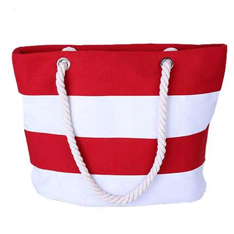 Wholesale Stripe Large Canvas Beach Bags Promotional Custom Canvas Rope Beach Bag Buy Canvas