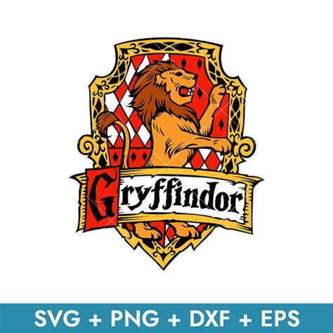 Gryffindor Crest Emblem Svg, Harry Potter House Crest Svg, S | Inspire ...