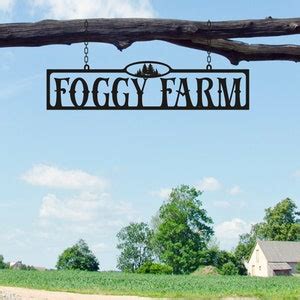 Farm Sign Metal, Custom Farm Signs, Farmhouse Sign, Ranch Entrance ...