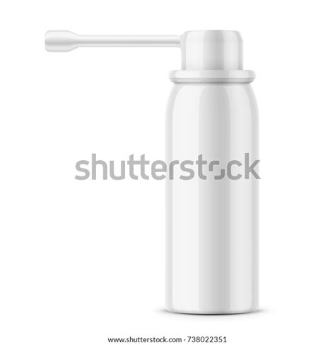 White Glossy Aluminum Bottle Sprayer Oral Stock Vector Royalty Free