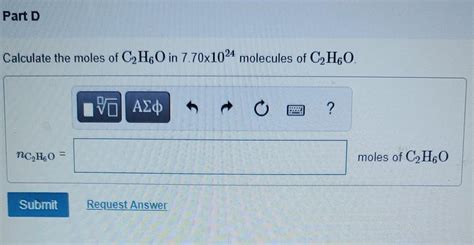 Solved Part D Calculate The Moles Of C H O In X Chegg