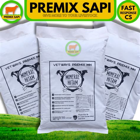 Jual VETWAYS MINERAL HITAM 1KG Obat Sapi Ambruk Dan Penguat Kuku Dan