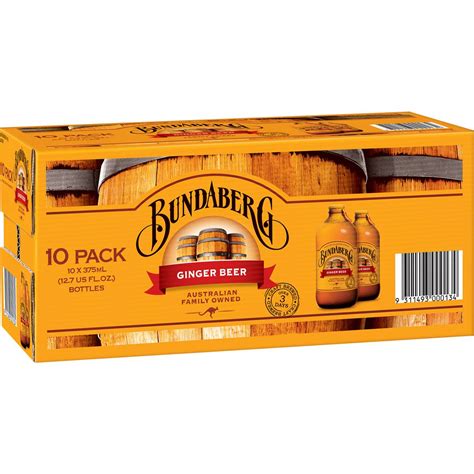 Bundaberg Ginger Beer 375ml X10 Pack | Woolworths