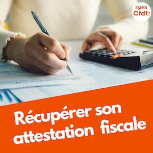 Attestation fiscale adhésion au Sgen CFDT SGEN CFDT Limousin