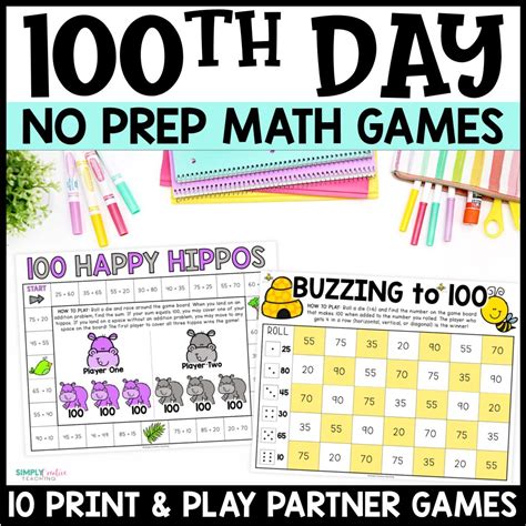 10 Math Activities for the 100th Day of School - Simply Creative Teaching