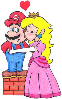 Peach Kissing Mario by nintendomaximus on DeviantArt