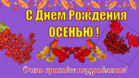 С днем рождения осенью🍁осеннее поздравление в день рождения !🍁 - YouTube