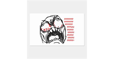 super rage face meme rofl rectangular sticker | Zazzle