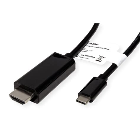 ROLINE USB Typ C HDMI Adapterkabel ST ST 1 M SECOMP GmbH