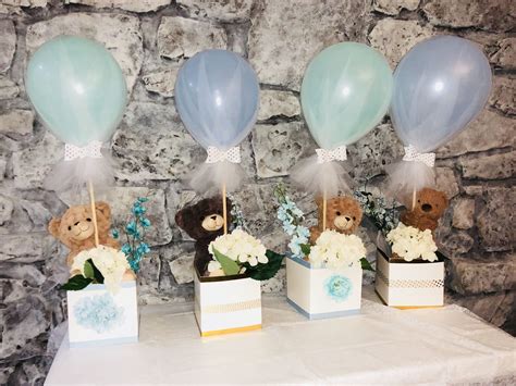 √ Teddy Bear Baby Boy Shower Decorations