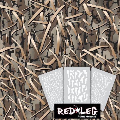 Camouflage Materials Redleg Camo Stencils GK 3 Piece Grass Wetland camouflage Stencil kit 12"x9 ...