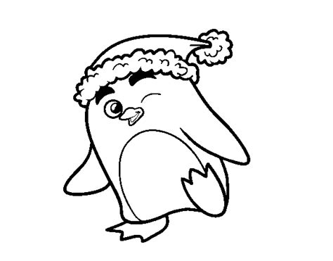 Pinguino Para Colorear Dibujo De Navidad Dibujos De Navidad Para