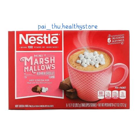 Jual Nestle Hot Cocoa Mix Mini Marshmallow Rich Milk Chocolate Flavor Real Nestle Cocoa 6sachet