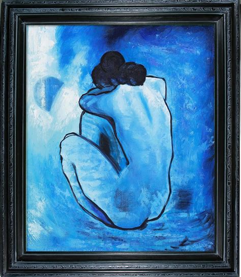 Amazon OverstockArt Pablo Picasso Blue Nude Inch By Inch Framed Oil On Canvas Oil
